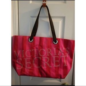 Red & Pink Victorias Secret Tote Bag
